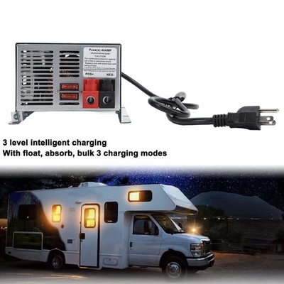 55Amp RV Power Converter For Trailer Camping Vehicle - Image 1 of 4
