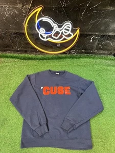 Vintage Syracuse University Orangeman Crewneck Sweatshirt Blue Adult Size Small - Picture 1 of 5