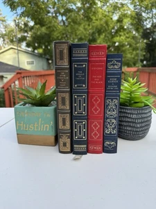 Lot Of 4 FRANKLIN LIBRARY full leather books VGC Decor Collectible Hardcovers - Picture 1 of 6