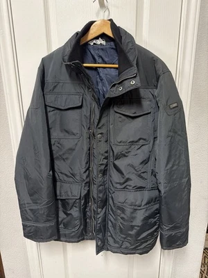 Мужская черная куртка BMW XL — нейлоновая подкладка, 6 карманов, молния и кнопка спереди - Изображение 1 из 4