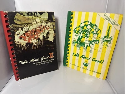 TALK ABOUT GOOD Vols 1-2 Cajun Cookbooks Creole Recipe Books Lafayette Louisiana - Image 1 of 4
