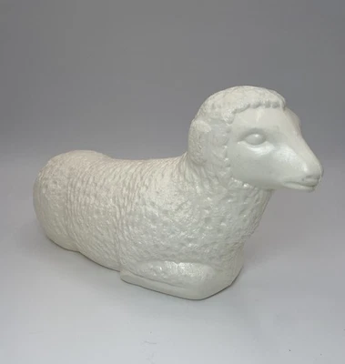 Vintage Table Top Empire Lamb Sheep Blow Mold White 10.5” Does Not Light Up - Image 1 of 4