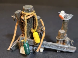 Lemax Christmas Village Town amarre de madera 14646 barco náutico muelle gaviota marina - Imagen 1 de 7