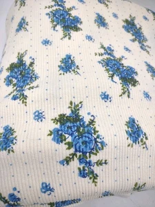 Vtg Stretch Fabric Floral Bow Bouquet #7678 Ribbed 5.50 yd x 48” Retro Hip Lober - Picture 1 of 9