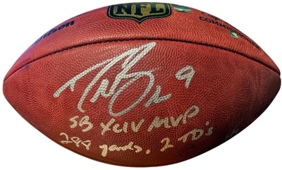 Официальный футбольный мяч с автографом Дрю Бриса из NFL Duke SB MVP/288 ярдов/2TD/9 — Штайнер - Изображение 1 из 2