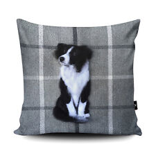 Border Collie Dog Print Cushion by Sharon Salt, Animals, Home Decor, Gifts SA14U