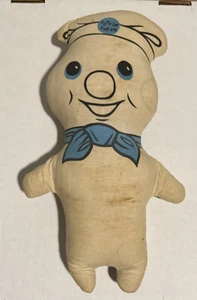 VINTAGE 14" PILLSBURY DOUGHBOY POPPING FRESH STUFFED PLUSH TOY DOLL 70’S- B35 - Imagen 1 de 2