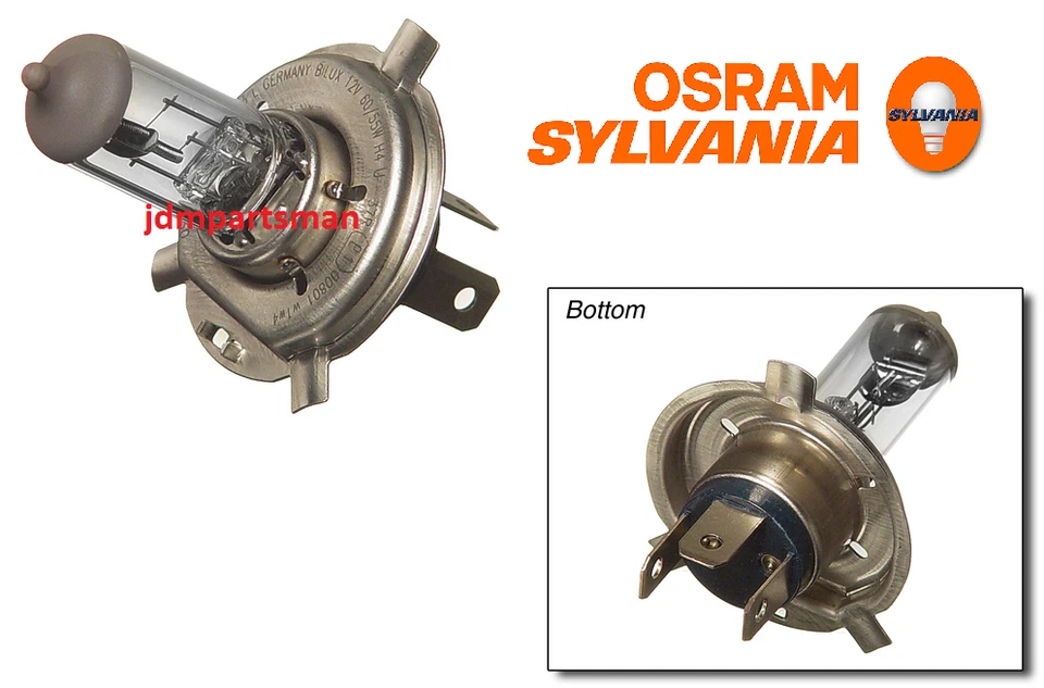 OSRAM Sylvania 9003 HB2 H4 60/55W uma lâmpada farol alto baixo feixe duplo - Imagem 1 de 1
