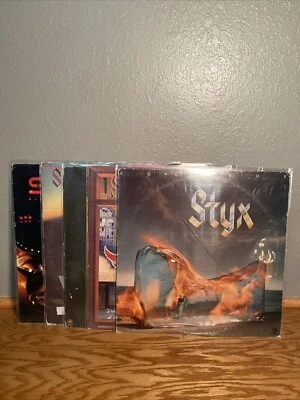 Styx ‎–Lot of 5 Vinyl Records The Grand Illusion Equinox Cornerstone Paradise Th - Image 1 of 4
