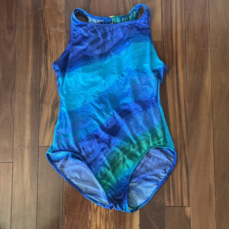 Винтажный купальник 80-х Sirena цельный омбре купальный костюм синий 10 купальный костюм бирюзовый - Изображение 1 из 4