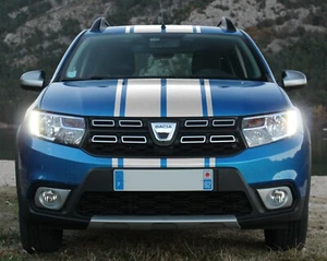 Double Bandes Racing Stripes Vinyl Decal pour DACIA Sandero II 2016 2019 BD802-9 - Bild 1 von 4