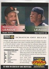 1994 Collector's Choice Team vs. Team #NNO Barry Bonds / Ken Griffey Jr. 050-H