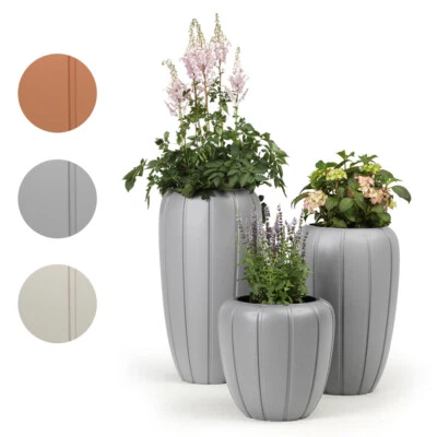 Pflanzkübel Blumenkübel Pflanzgefäß Blumentopf mit Einsatz 3 Farben 3 Größen TOP - Bild 1 von 4