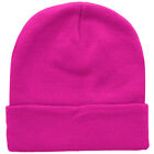 Casquette chapeau unisexe Falari tricotée couleur chaude unie idéale par temps froid