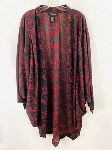 Riley James Batwing Jacket Size 26-28 Cocoon Open Front Watefall Long Cover Up - Picture 1 of 6