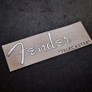 2er Pack Telecaster Headstock Waterslide Decal Metallic Silver 50s Style Guitars - Bild 1 von 1