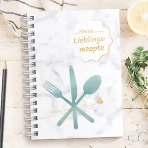 DIY Rezeptbuch zum selberschreiben & gestalten: DIN A5 Kochbuch, Made in Germany - Bild 1 von 9