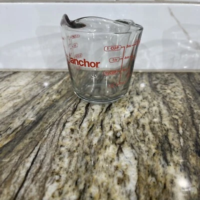 Vintage Anchor Hocking 1 Cup Glass Measuring Cup USA - Image 1 of 4