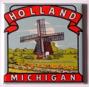 Holland Michigan IMÁN NEVERA recuerdo de viaje "estilo S" - Imagen 1 de 3