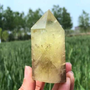 0.59LB Natural Smokey Citrine Quartz Obelisk Quartz gift Point Wand XA6324-03-A - Picture 1 of 13