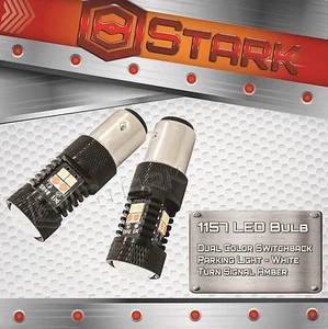 1157 1004 16W High Power 3030 Switchback LED AMBER WHITE Turn Signal Light PAIR - Imagen 1 de 5