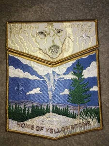 Boy Scout Shunkah Mahneetu 407 Grand Teton Idaho 1998 BRN Council Flap Patch Set - Picture 1 of 1