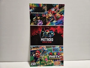 Mario Kart Metroid Mario Party Nintendo Kiosk Translite Display Sign 15”x8.5” - Picture 1 of 2