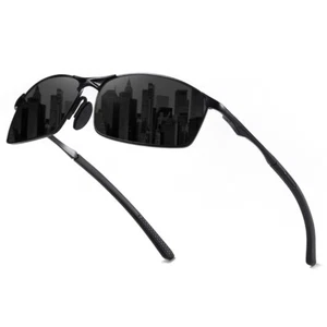 Photochromic Sunglasses Men Ultra Lightweight Rectangular Polarized Glasses - Picture 1 of 15