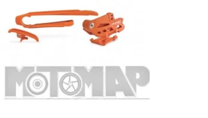 KIT CRUNA CATENA FASCIA FORCELLA SCORRICATENA KTM EXC EXC F 2012 > 2016 ARANCIO - Foto 1 di 1