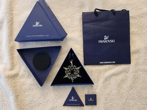 Adorno anual de copo de nieve de cristal de Swarovski 2007 grande nuevo en caja con certificado de autenticidad y bolsa - Imagen 1 de 5
