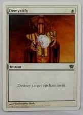 MAGIC THE GATHERING MTG 2005 9th EDITION WHITE DEMYSTIFY INSTANT CARD
