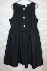 OshKosh B'Gosh Girls 10 Black Taffeta Sleeveless Dress Party Alternative Holiday - Picture 1 of 5