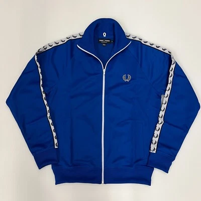 Chaqueta deportiva Fred Perry para hombre grabada azul cremallera completa talla S de colección nueva con etiquetas Foto 1 de 4