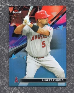 2021 Topps Finest Albert Pujols Sky Blue Refractor Card #1 SN 220/300 - Picture 1 of 2
