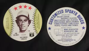 1977 MSA RARE var Customized sport card / disc Jim Palmer Baltimore Orioles HOF - Picture 1 of 3