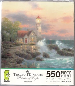 THOMAS KINKADE PAINTER OF LIGHT; BEACON OF HOPE 550 pc PUZZLE, MFG. SEALED - Picture 1 of 3