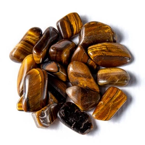 50g Tumbled Golden Tigers Eye Gemstone Crystals 10-30 Stones Gem Rock Specimens - Picture 1 of 5