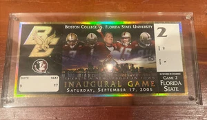 Sept 17, 2005 BC Eagles & Fla State Seminoles Full Ticket BC Inaugural ACC Game - Picture 1 of 6