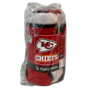 Kansas City Chiefs Football NFL Fleece Throw Blanket 50 Inches X 60 Inches New