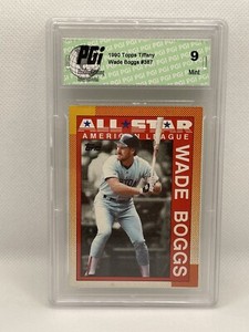 Wade Boggs 1990 Topps All Star Boston Red Sox Graded PGI 9 Mint Condition