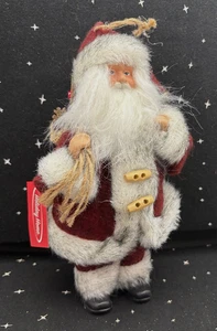 Ferienhaus Weihnachtsmann Figur/Ornament 9" Kunststoff & Stoff - Bild 1 von 6