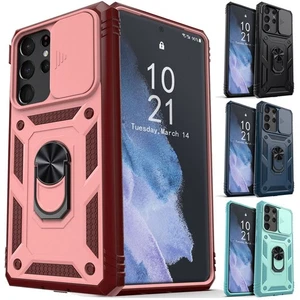 For Samsung S21 Ultra/S21 FE/S21 5G Case Shockproof Slide Camera Kickstand Cover - Picture 1 of 44