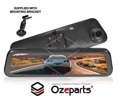 9.6" 1080P FHD Rear View Mirror Dash Camera Kit For Mitsubishi Lancer CH CJ CF - Image 1 of 4