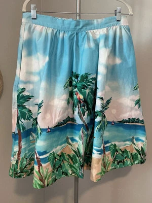 ModCloth Paradise Tropical Flown A-line Skirt Sz L - Image 1 of 4