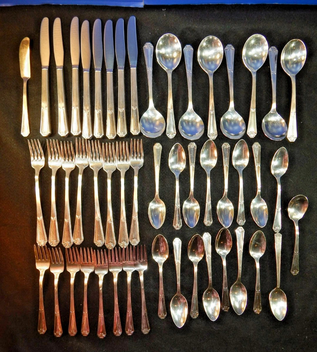 Wm. Rogers & Son Flatware-Set Antique US Silver-Plated Flatware