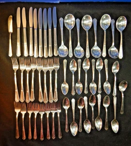 Wm. Rogers Mfg Co. IS Fidelis 1930s Silverplate Flatware 48-pcs set for 8 - Picture 1 of 13