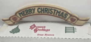 Homco Vtg Merry Christmas 15" Wall Decor Banner 7503 - Picture 1 of 5