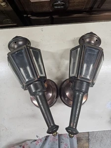 Vintage Kupfer Laterne Leuchte Wandleuchter Set - Bild 1 von 7