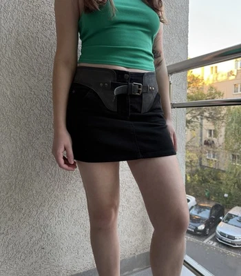 Vintage Jean Paul Gaultier Jeans Women’s Mini Skirt 100% Cotton Fly Button Sz 40 - Image 1 of 4