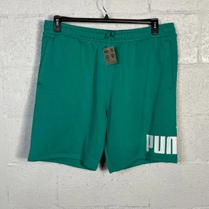 Puma Men's Regular-Fit Big Logo-Print Fleece 10" Shorts - Green XXL - Picture 1 of 5